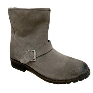 DIESEL Mary Suede Buckle Moto Boots